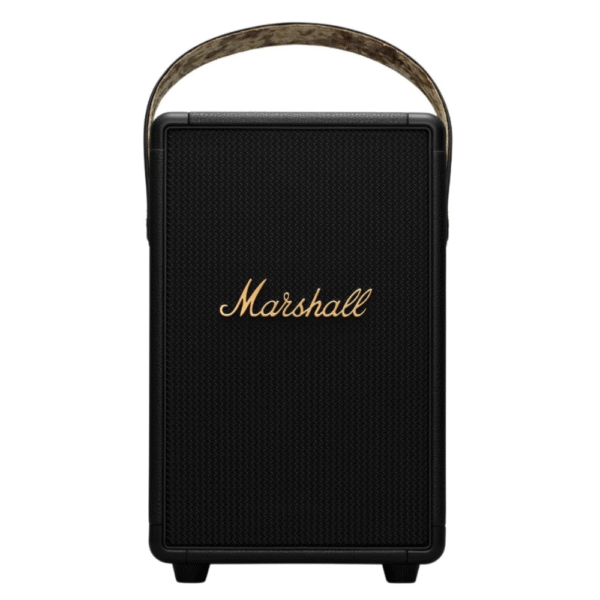 Tufton Portable Bluetooth Speaker, Black & Brass